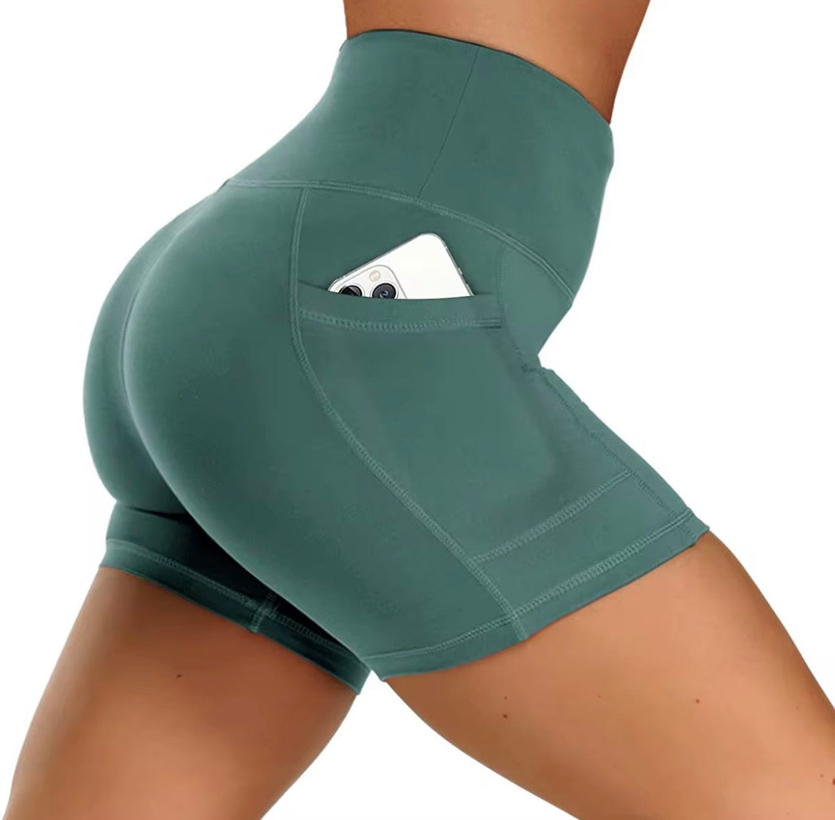 High Waisted Biker Shorts With Pocket for Running Cycling Super Soft Workout Yoga Shorts for Women