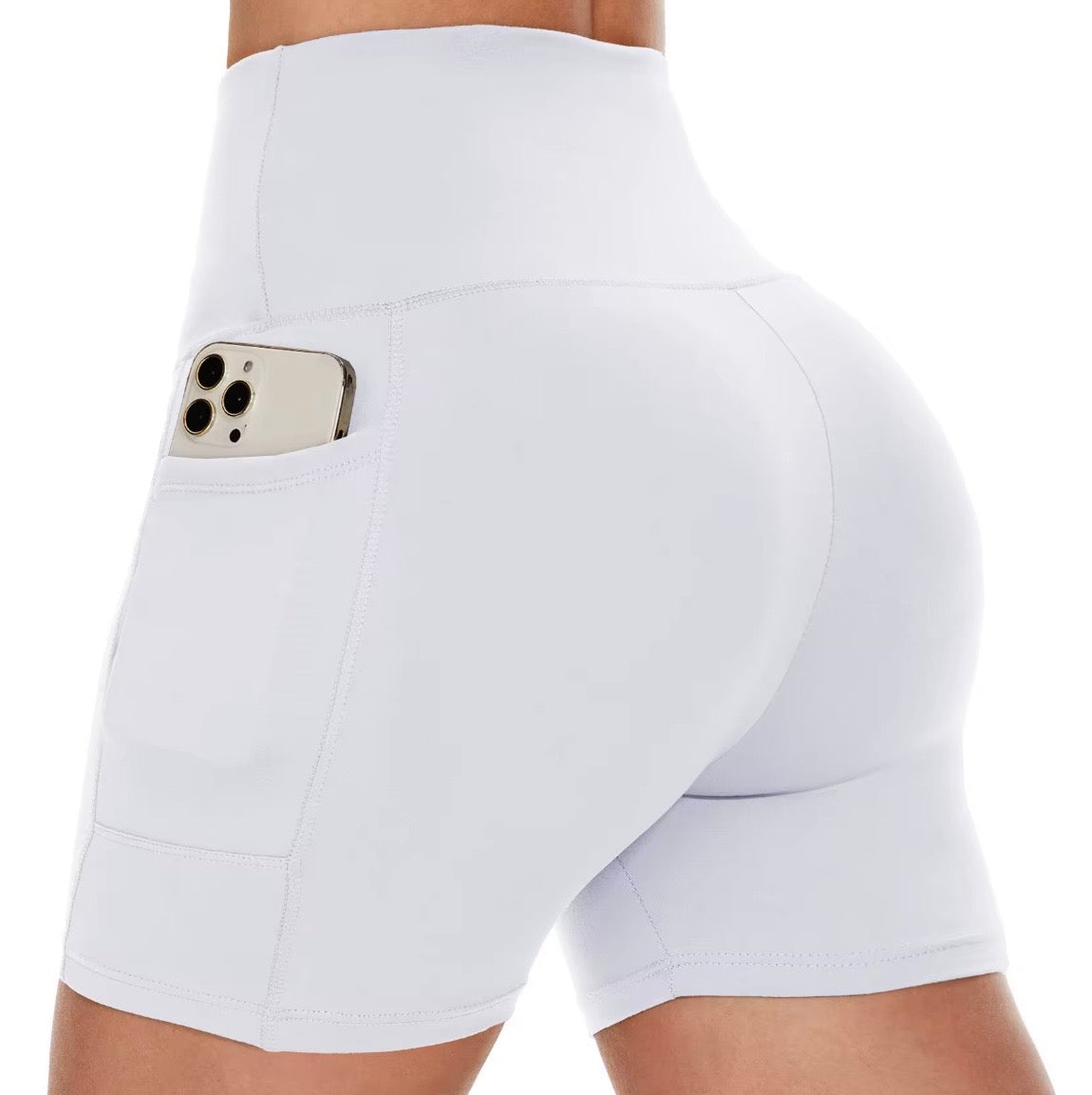 High Waisted Biker Shorts With Pocket for Running Cycling Super Soft Workout Yoga Shorts for Women