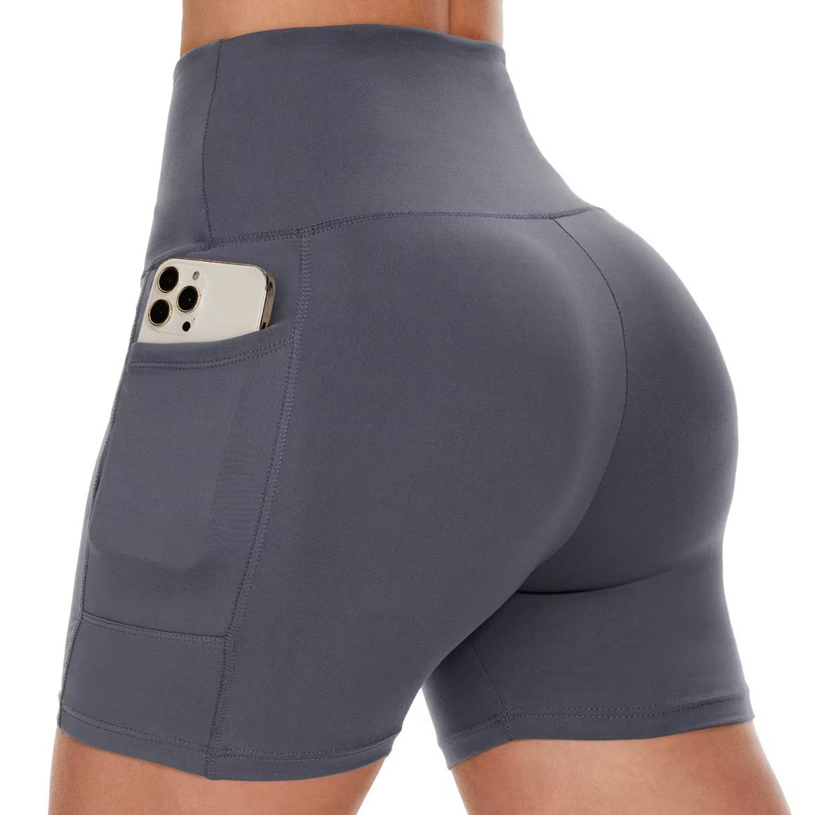 High Waisted Biker Shorts With Pocket for Running Cycling Super Soft Workout Yoga Shorts for Women