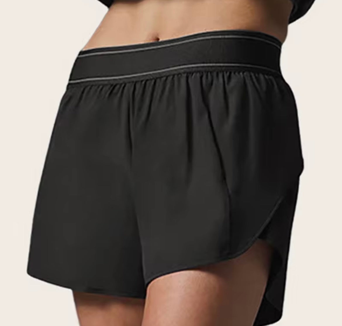 Lightweight Breathable High Waisted Exercise Yoga Sports shorts for woman Fabric